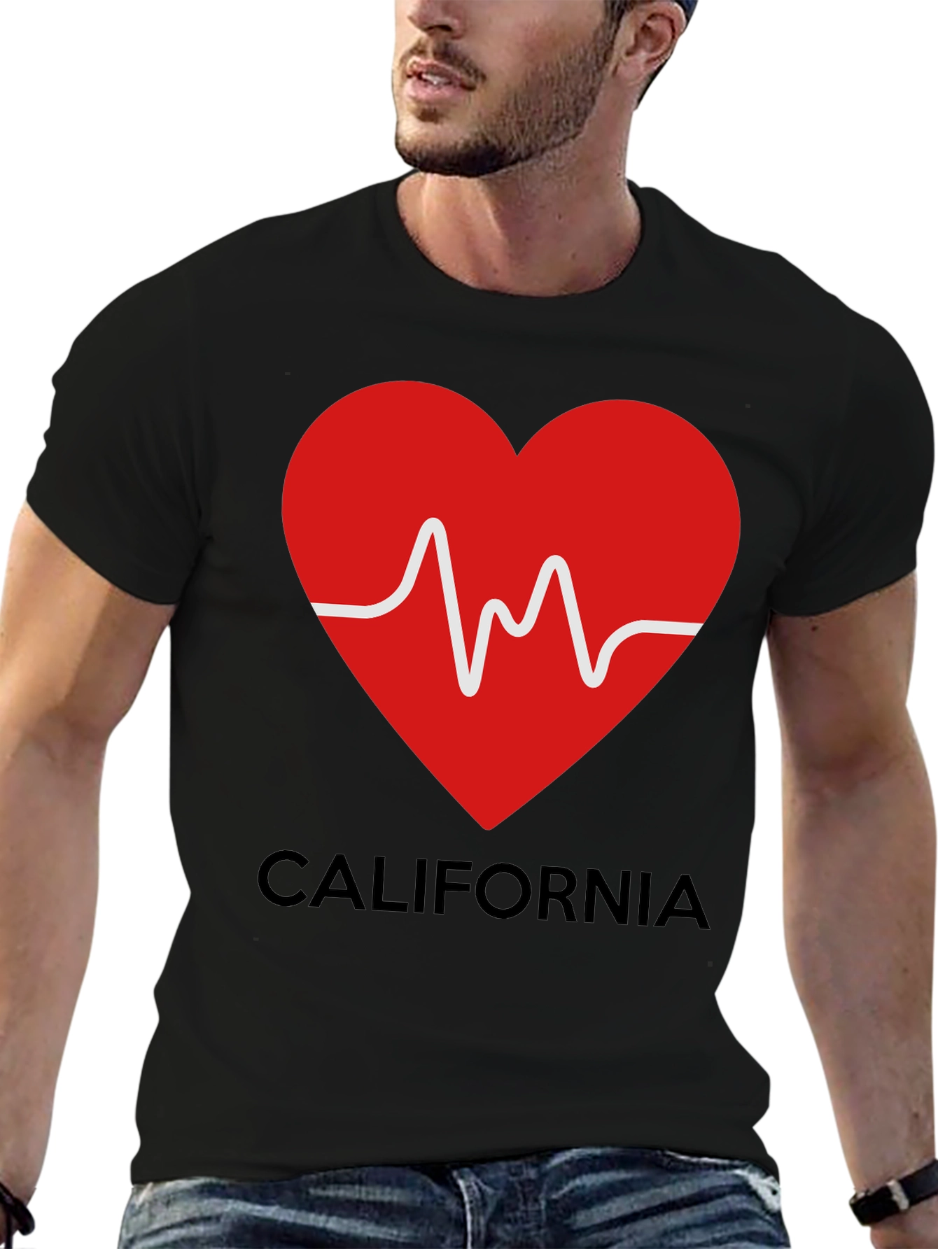 California Love Heartbeat T-Shirt