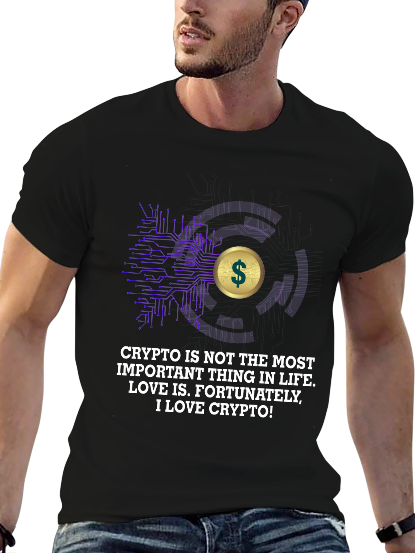 Crypto Love T-Shirt - Mens Black Tee