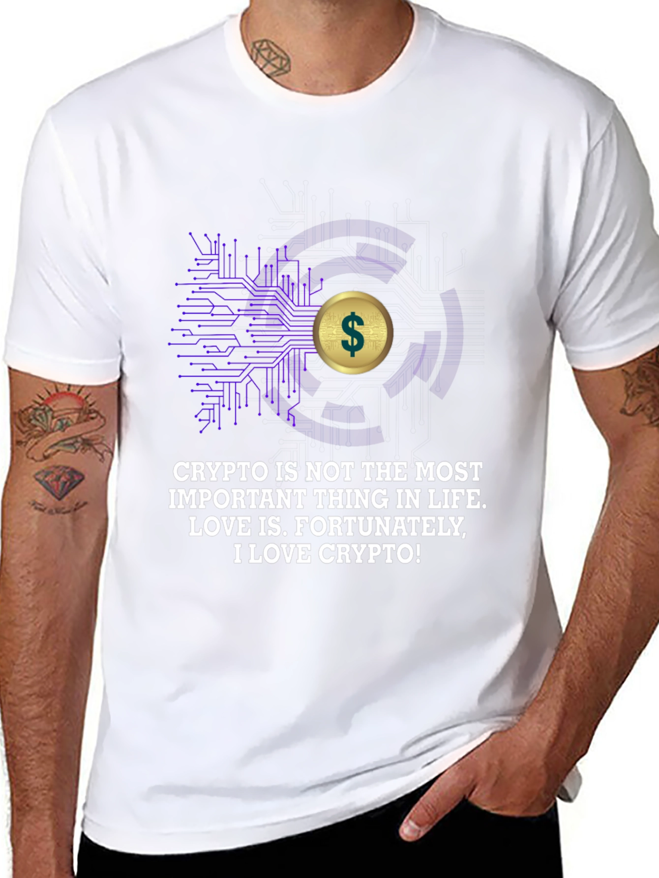 Crypto Love T-Shirt - Mens Black Tee