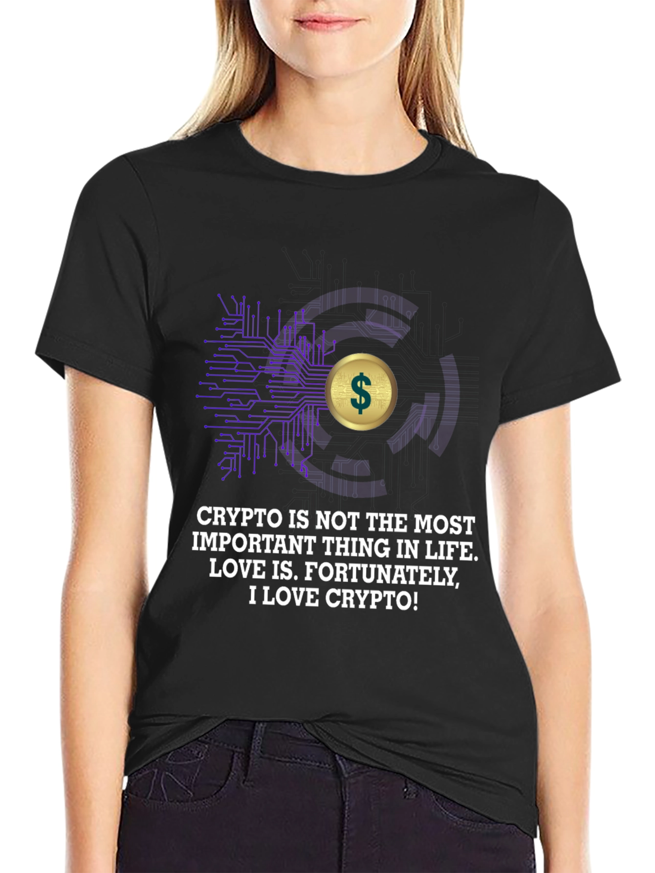 Crypto Love T-Shirt - Mens Black Tee