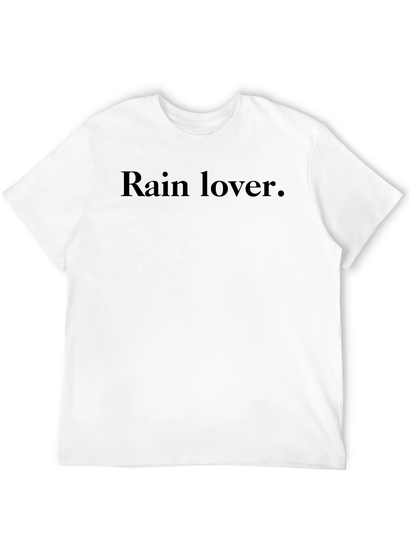 Rain Lover Black T-Shirt - Minimalist Design