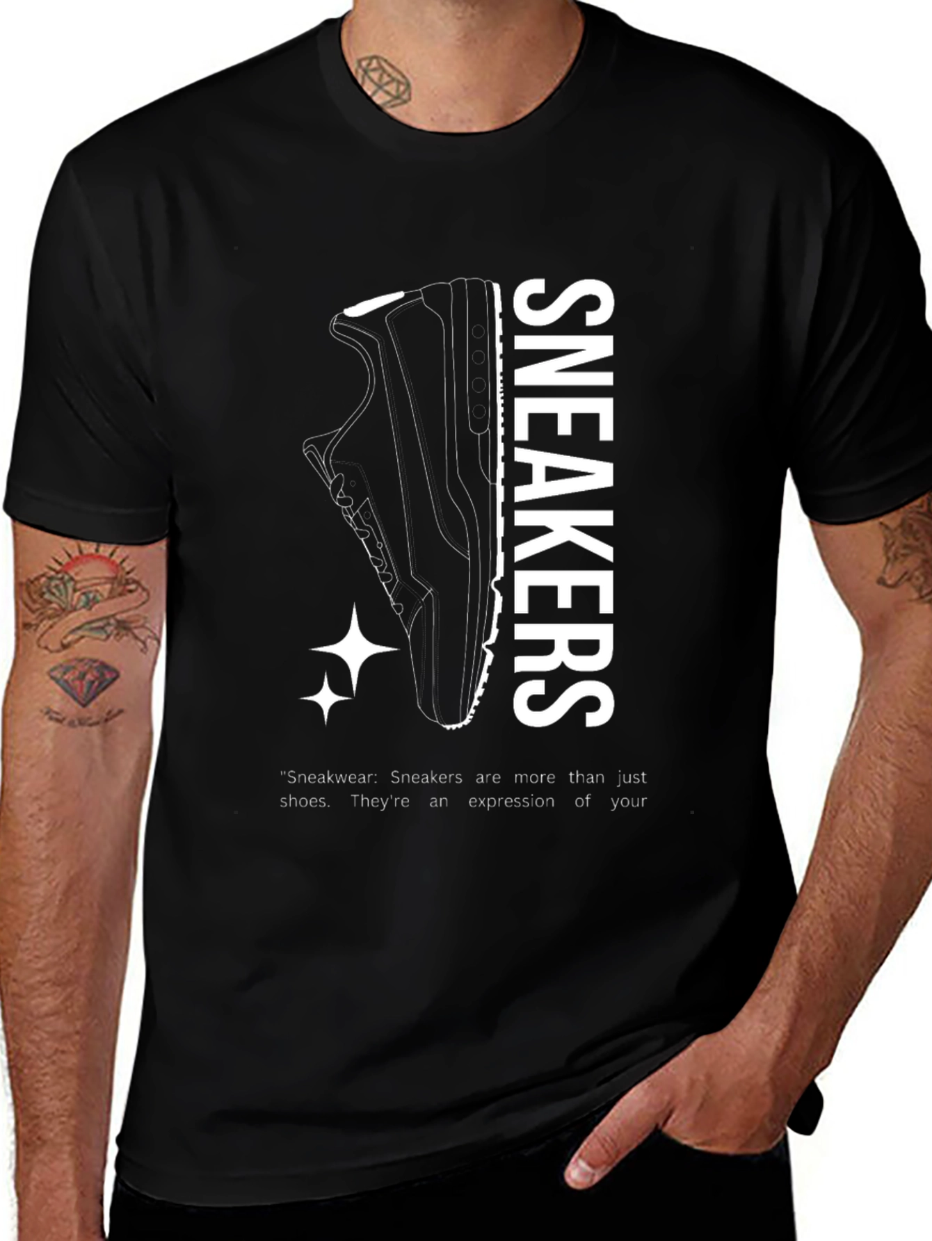 Sneakers Expression Black T-Shirt