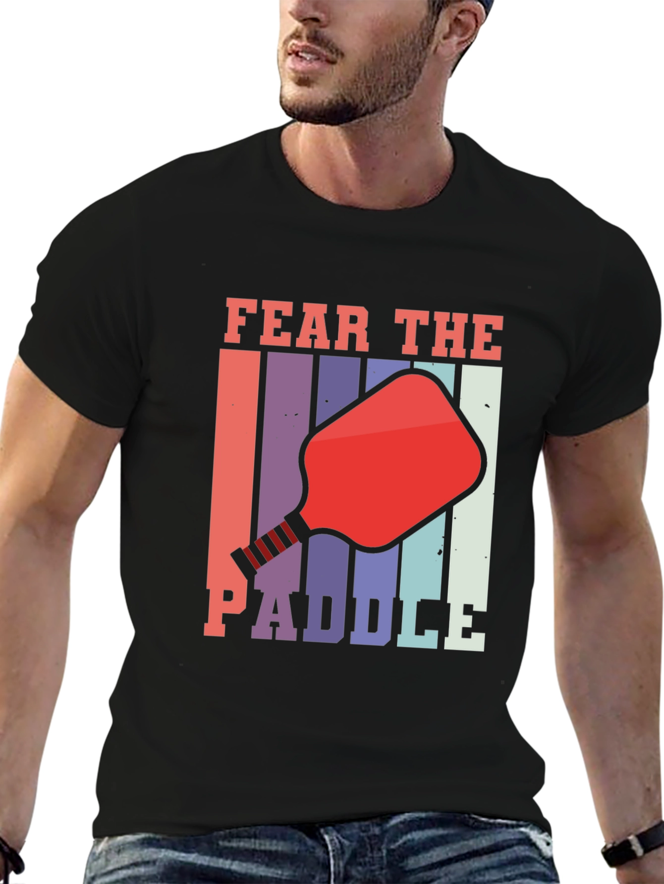 Fear The Paddle Graphic Tee - Retro Pickleball Shirt