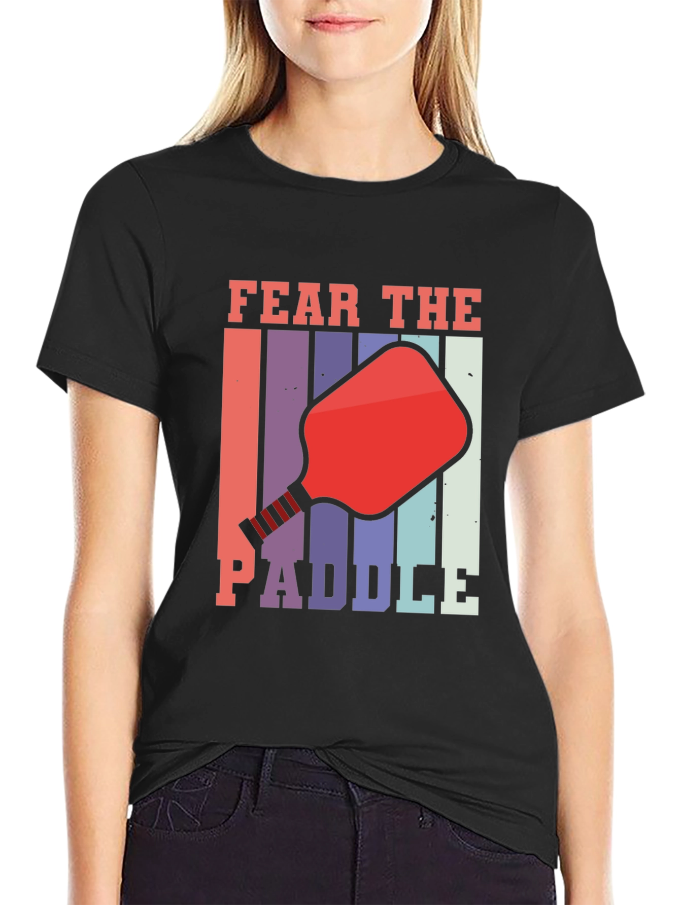 Fear The Paddle Graphic Tee - Retro Pickleball Shirt