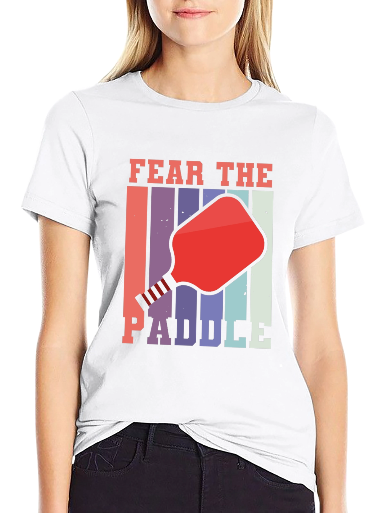 Fear The Paddle Graphic Tee - Retro Pickleball Shirt