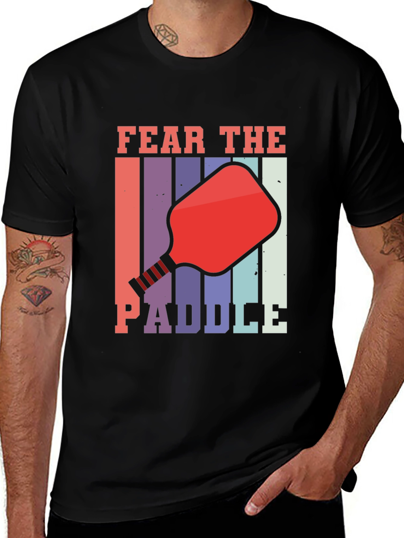 Fear The Paddle Graphic Tee - Retro Pickleball Shirt
