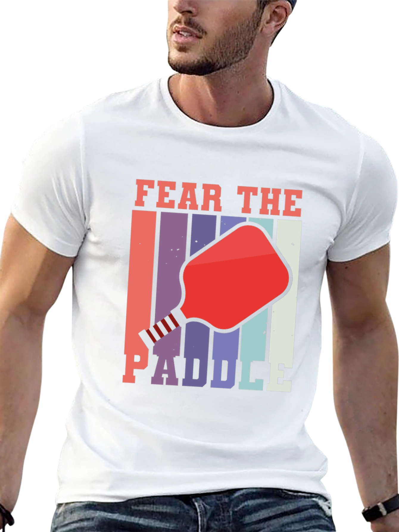 Fear The Paddle Graphic Tee - Retro Pickleball Shirt