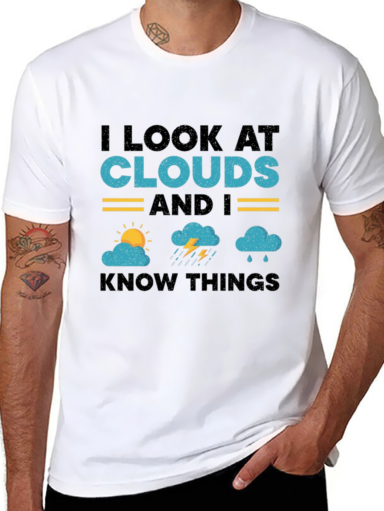 I Look At Clouds T-Shirt - Weather Lover Tee