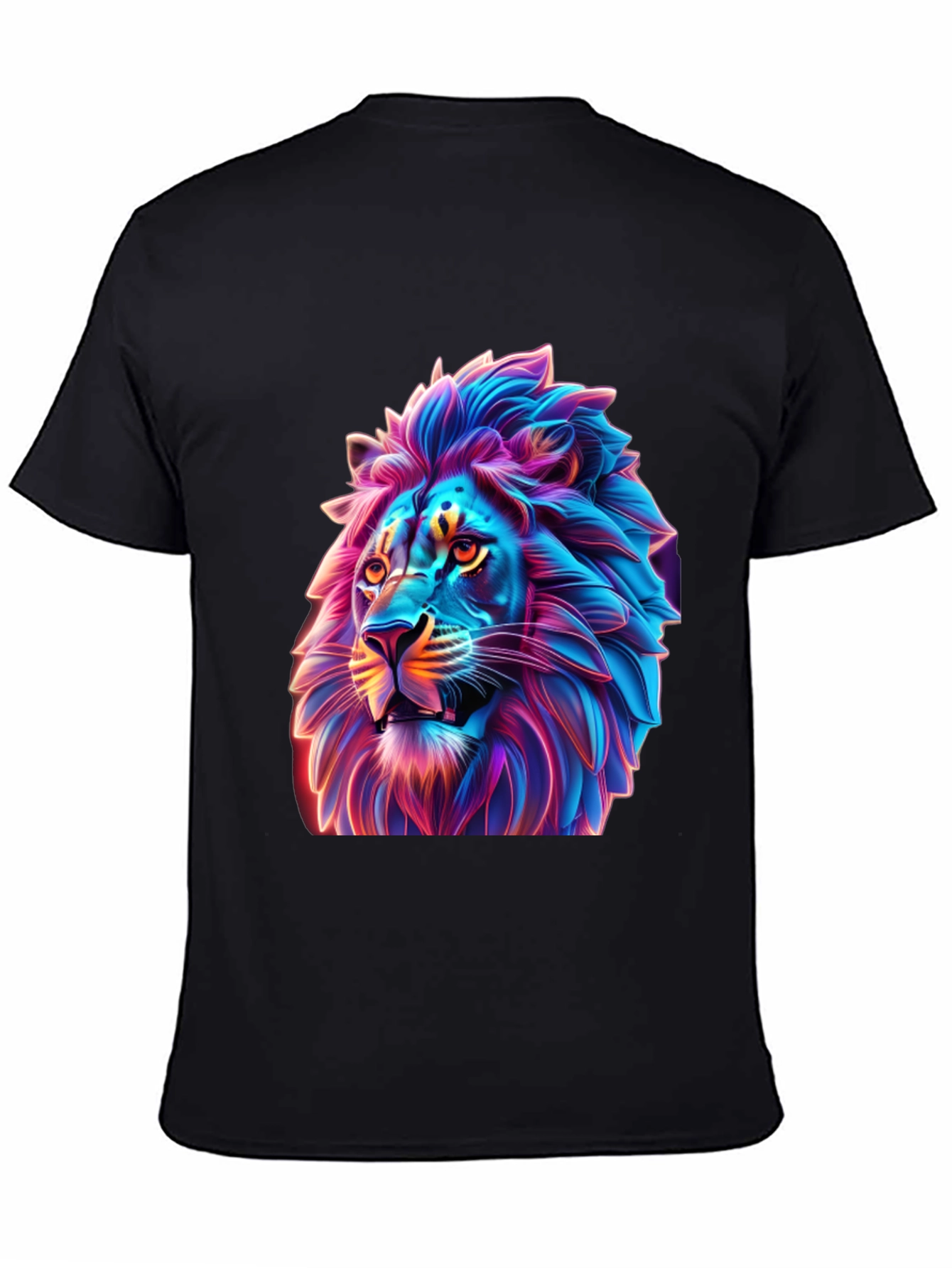 Neon Lion Graphic T-Shirt - Bold Style