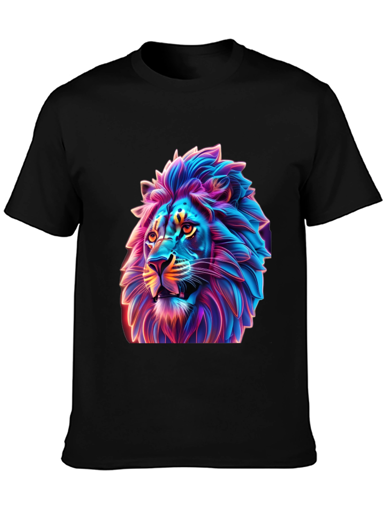 Neon Lion Graphic T-Shirt - Bold Style