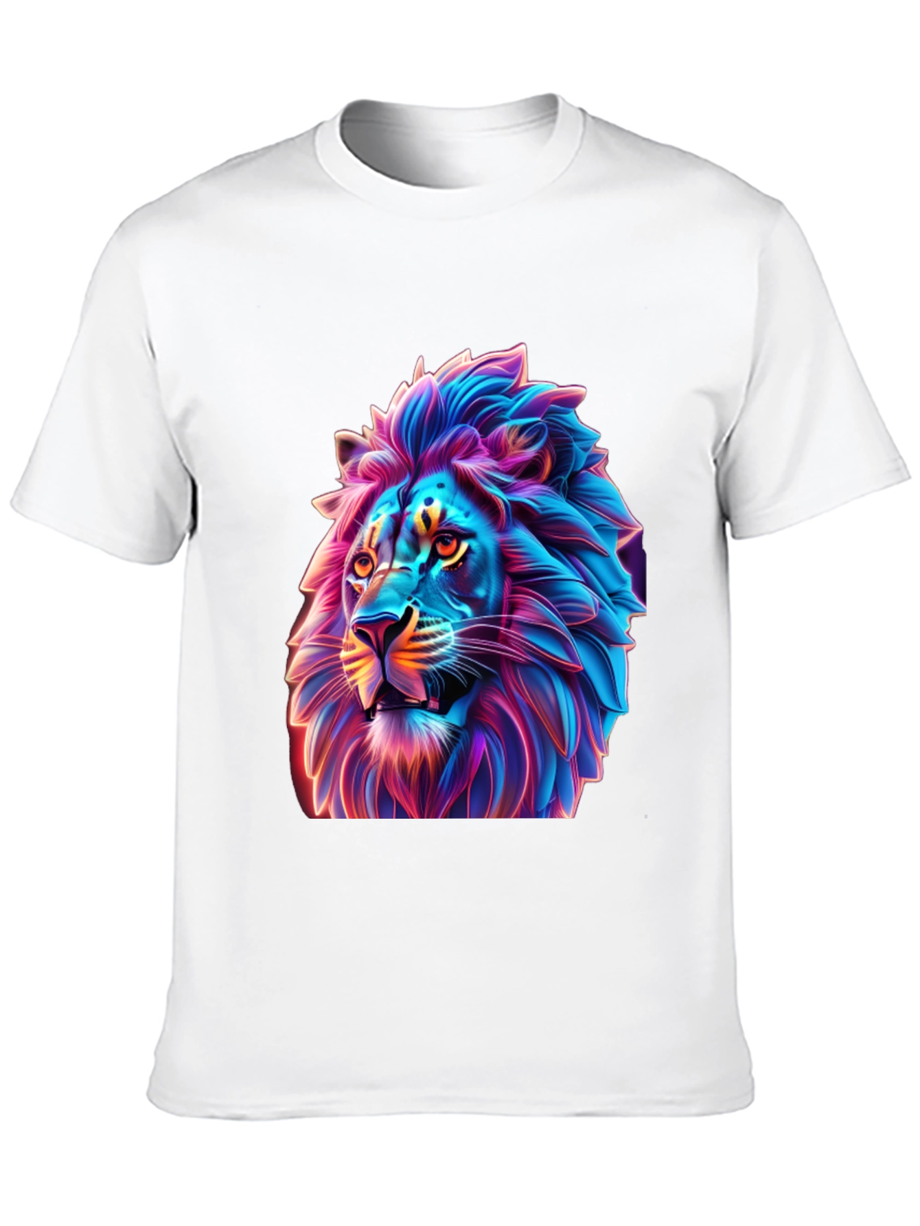 Neon Lion Graphic T-Shirt - Bold Style
