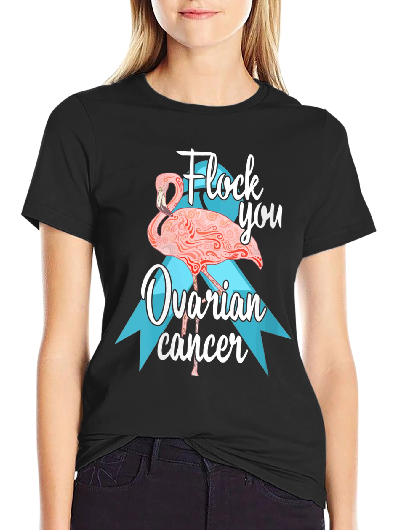 Flock You Ovarian Cancer Awareness T-Shirt
