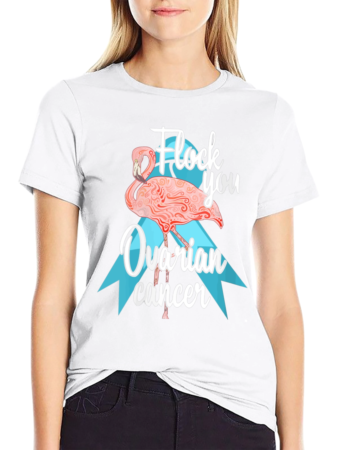 Flock You Ovarian Cancer Awareness T-Shirt