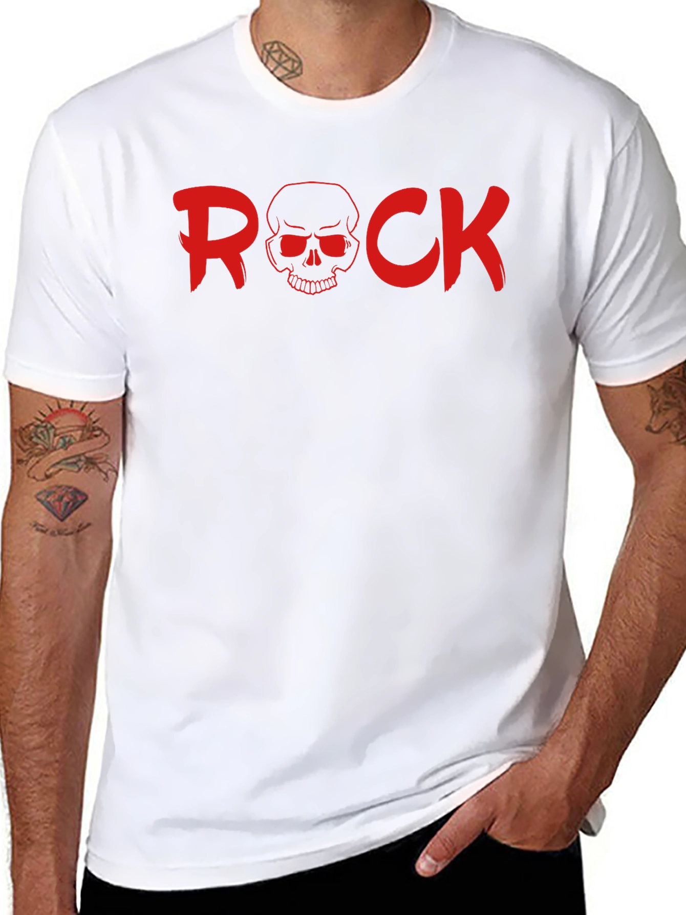 Rock Skull Graphic T-Shirt - Bold & Edgy