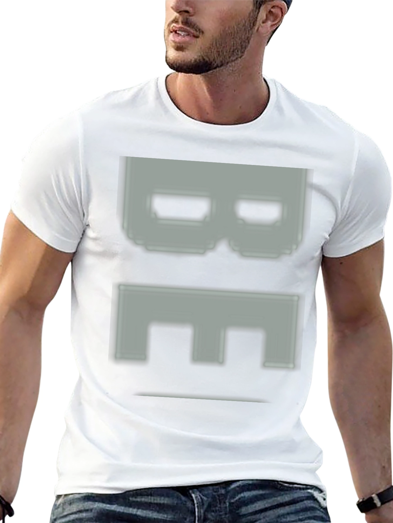Pixelated BE Graphic Tee - Black Casual Shirt