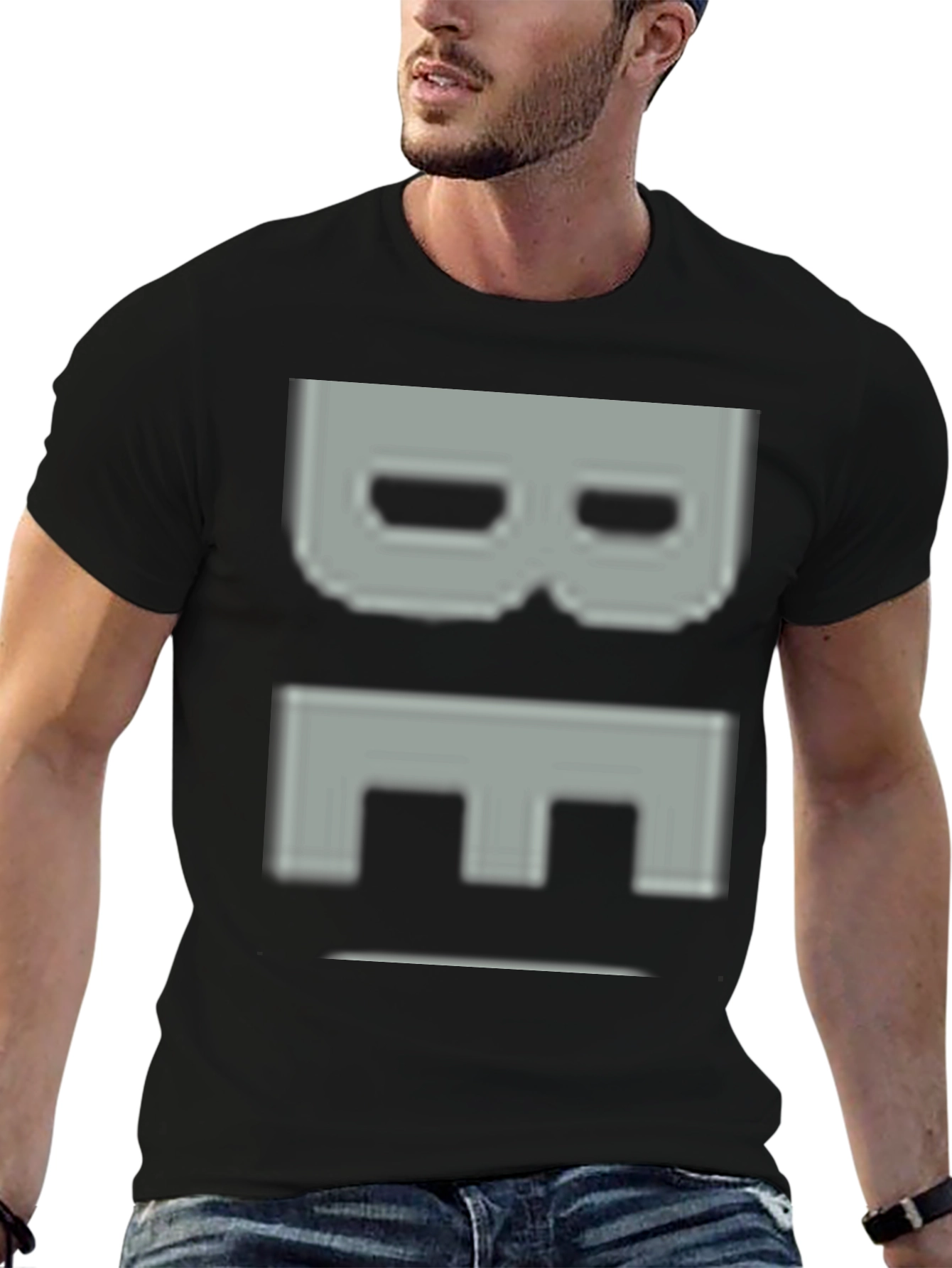 Pixelated BE Graphic Tee - Black Casual Shirt
