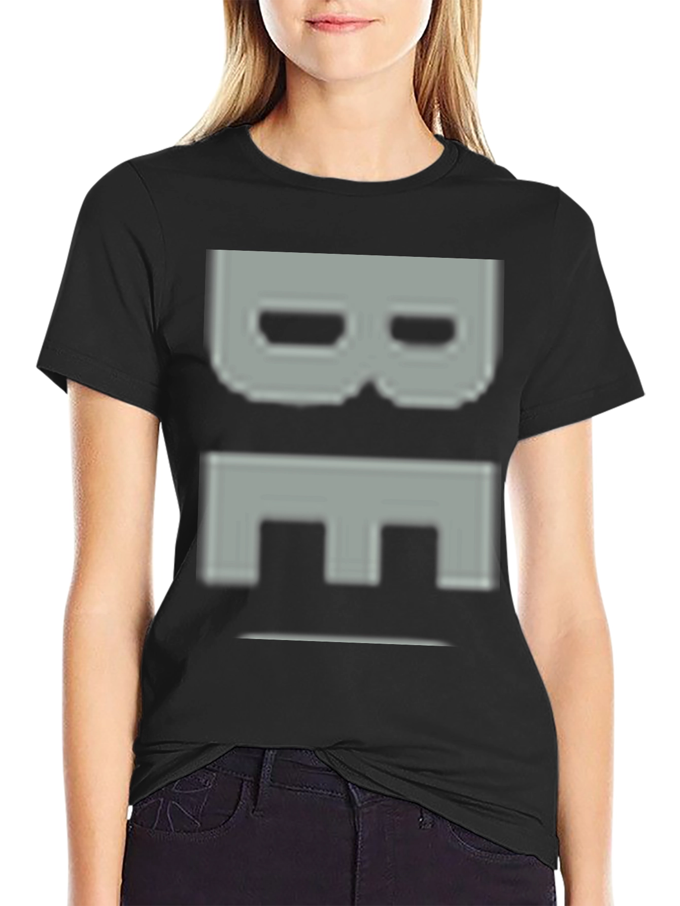 Pixelated BE Graphic Tee - Black Casual Shirt