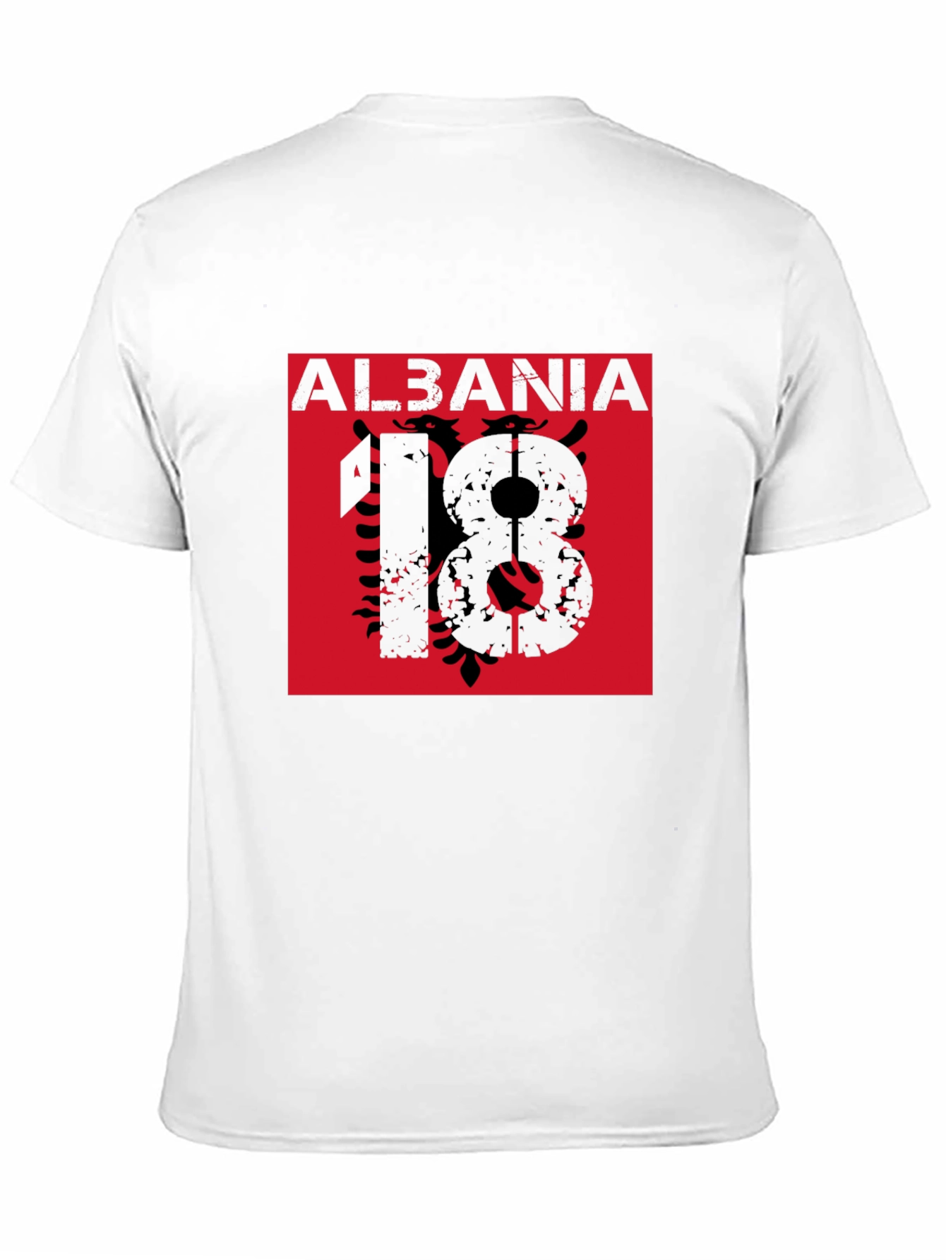 Albania Black T-Shirt Eagle Flag Graphic Tee