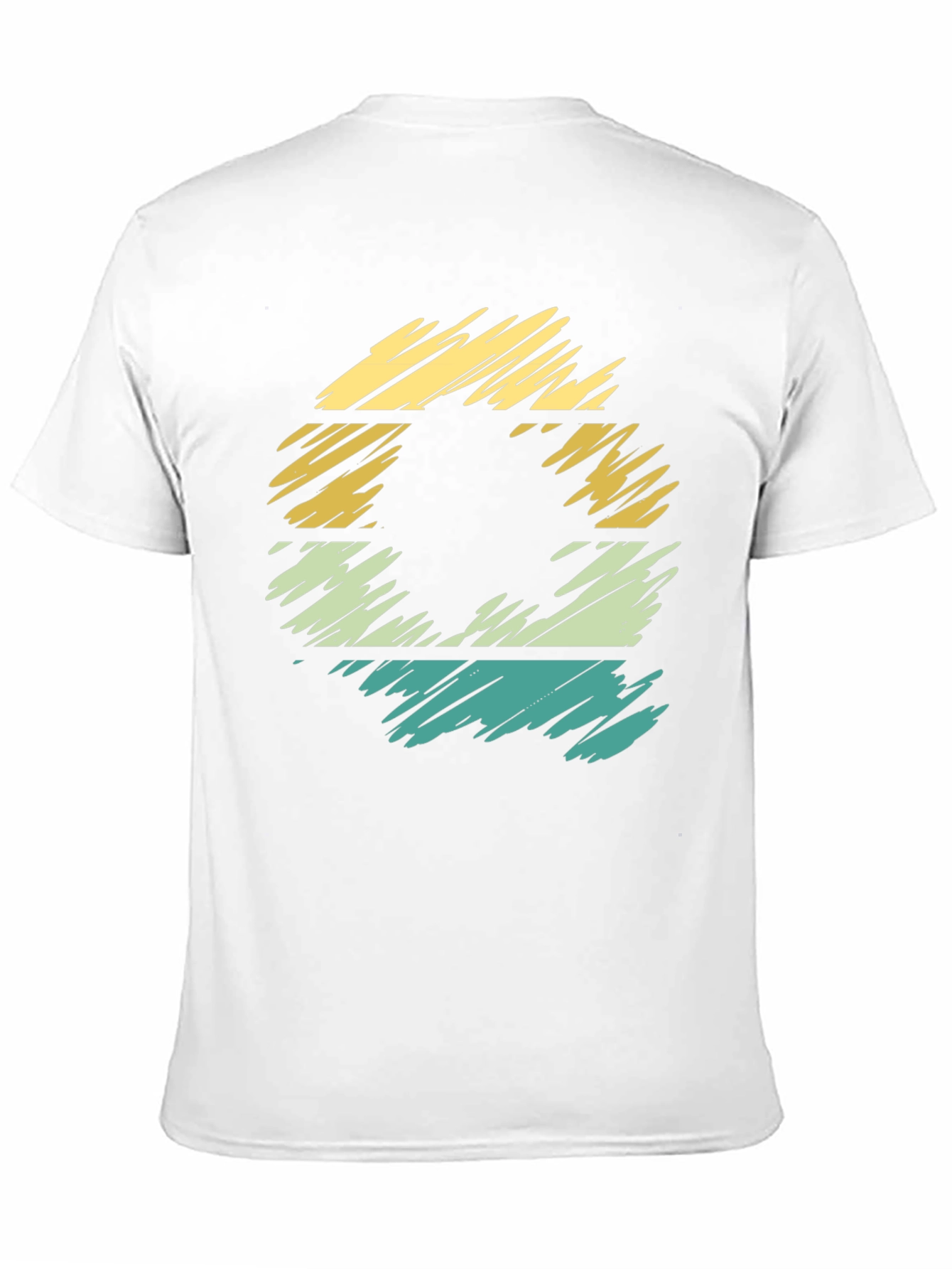 Retro Style Black T-Shirt with Striped Graphic