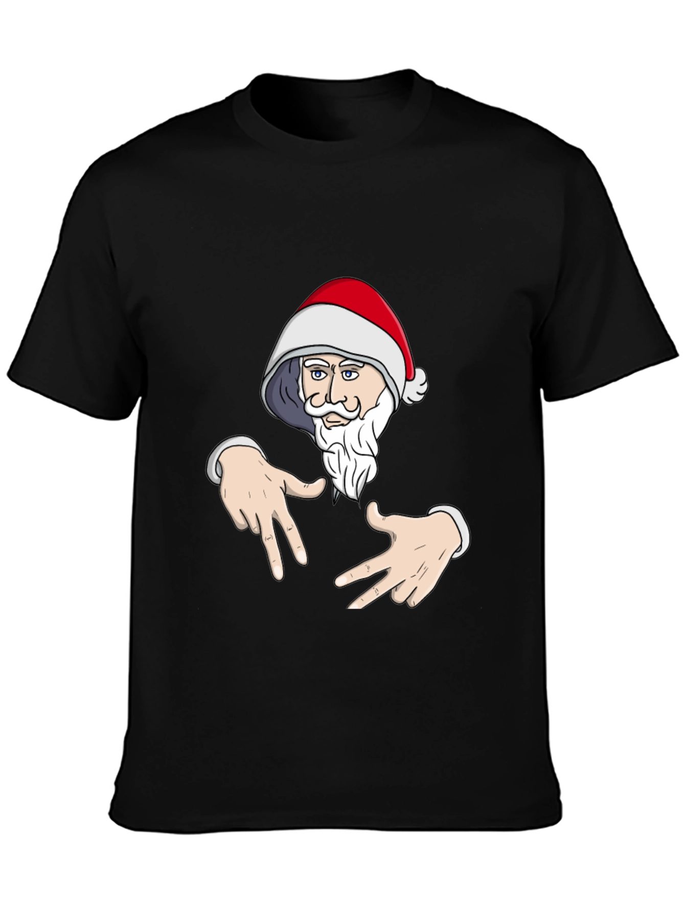 Santa Claus Gangsta T-Shirt Black