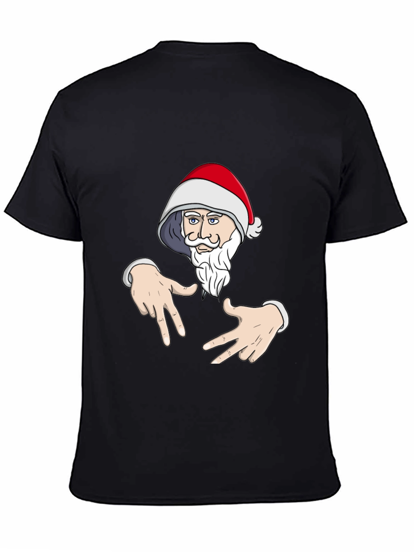 Santa Claus Gangsta T-Shirt Black