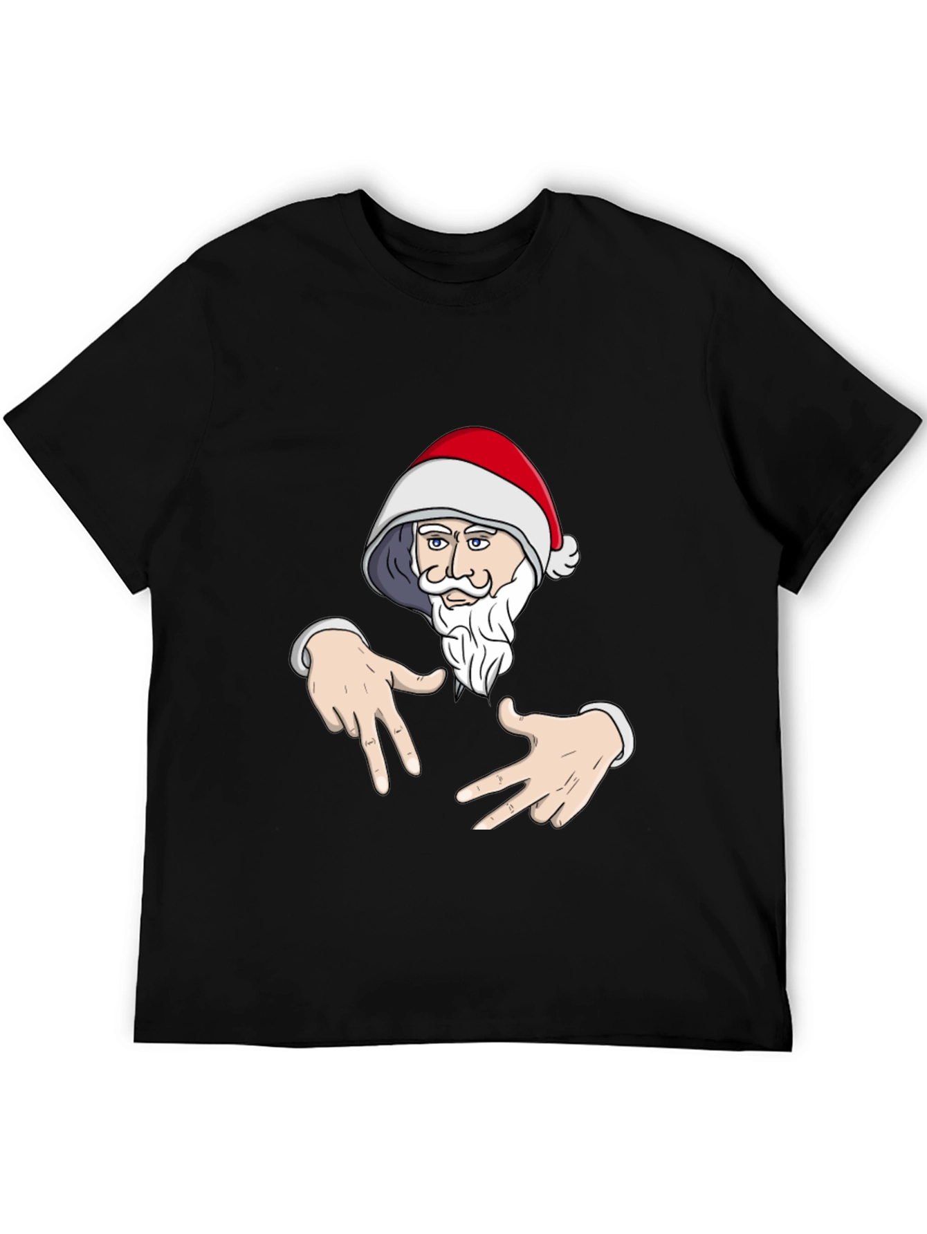 Santa Claus Gangsta T-Shirt Black
