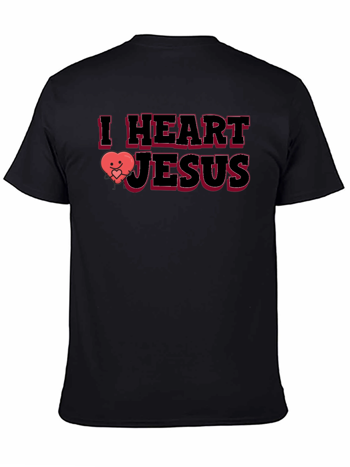 I Heart Jesus Graphic T-Shirt - Black