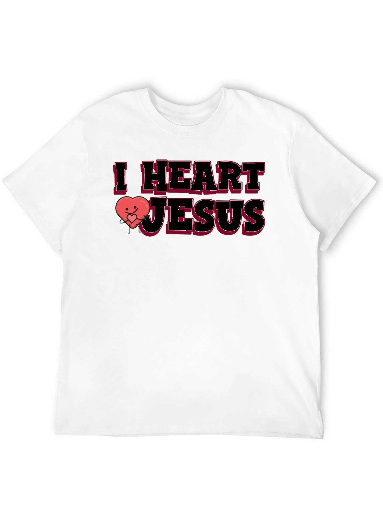 I Heart Jesus Graphic T-Shirt - Black