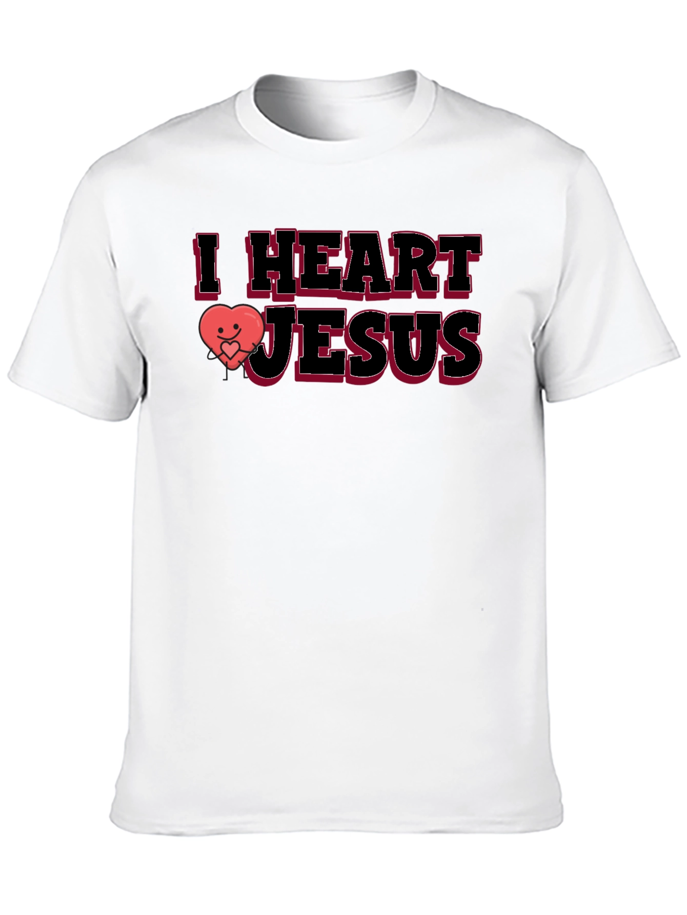 I Heart Jesus Graphic T-Shirt - Black