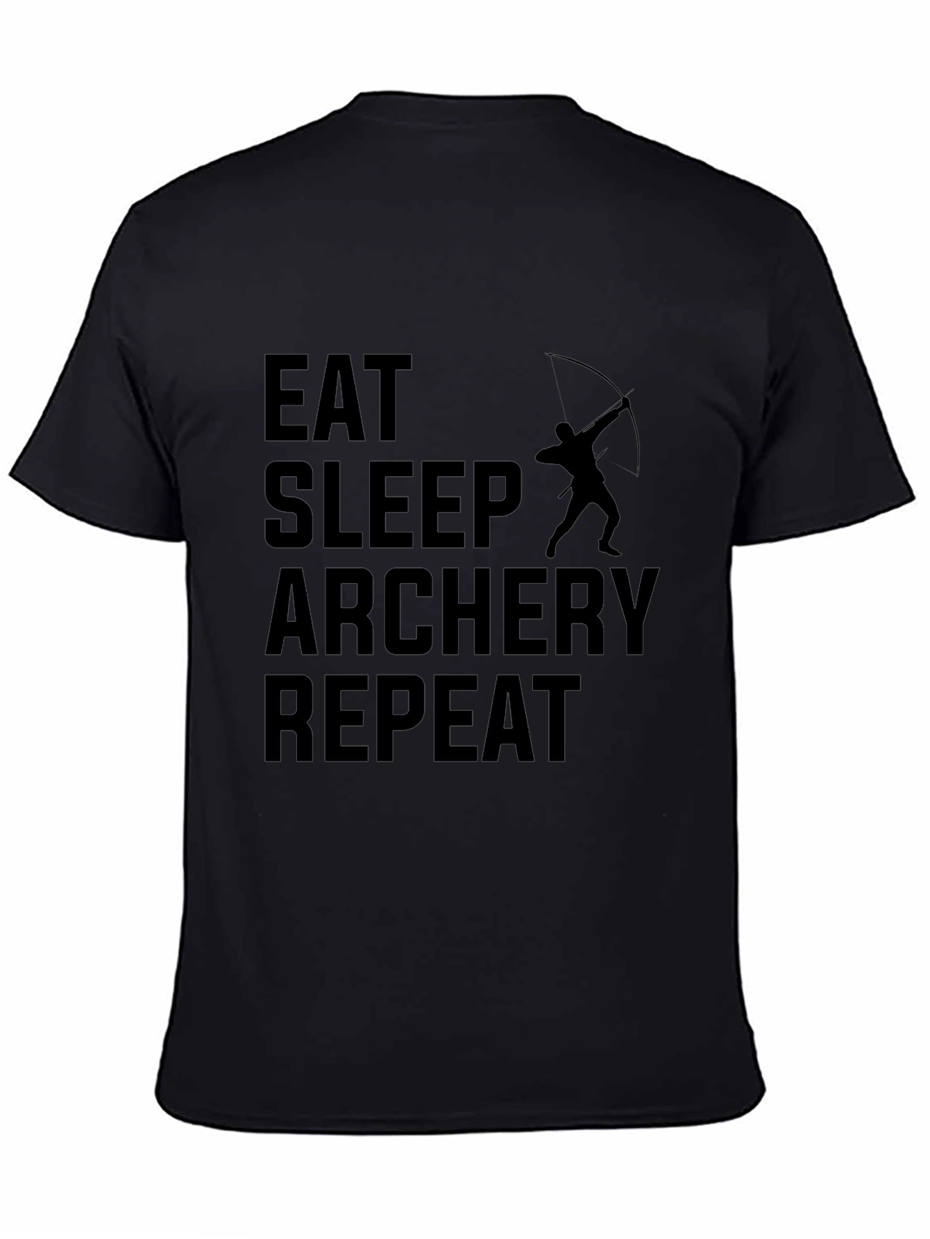 Eat Sleep Archery Repeat Black T-Shirt
