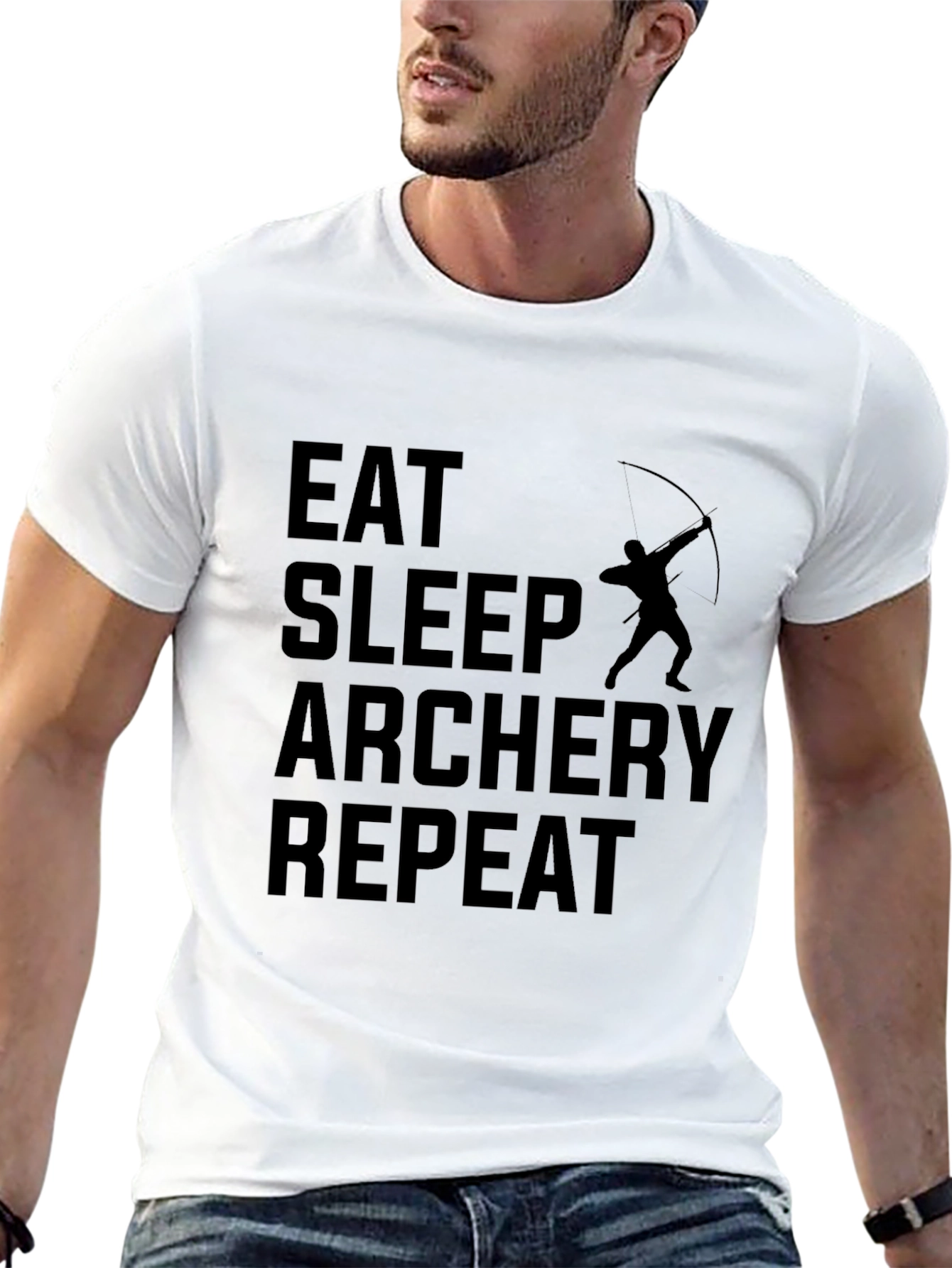 Eat Sleep Archery Repeat Black T-Shirt