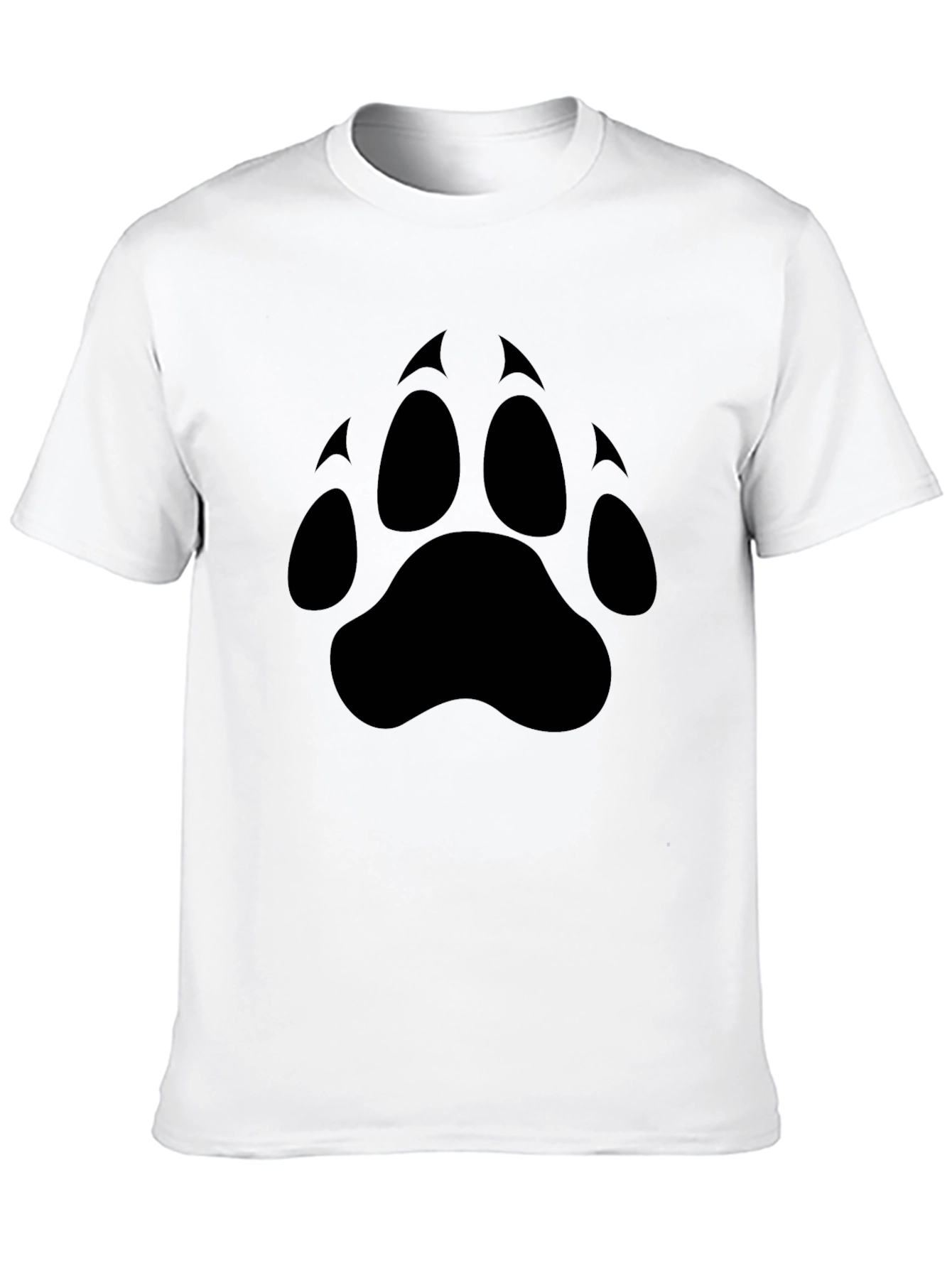Black T-Shirt with Bear Paw Print