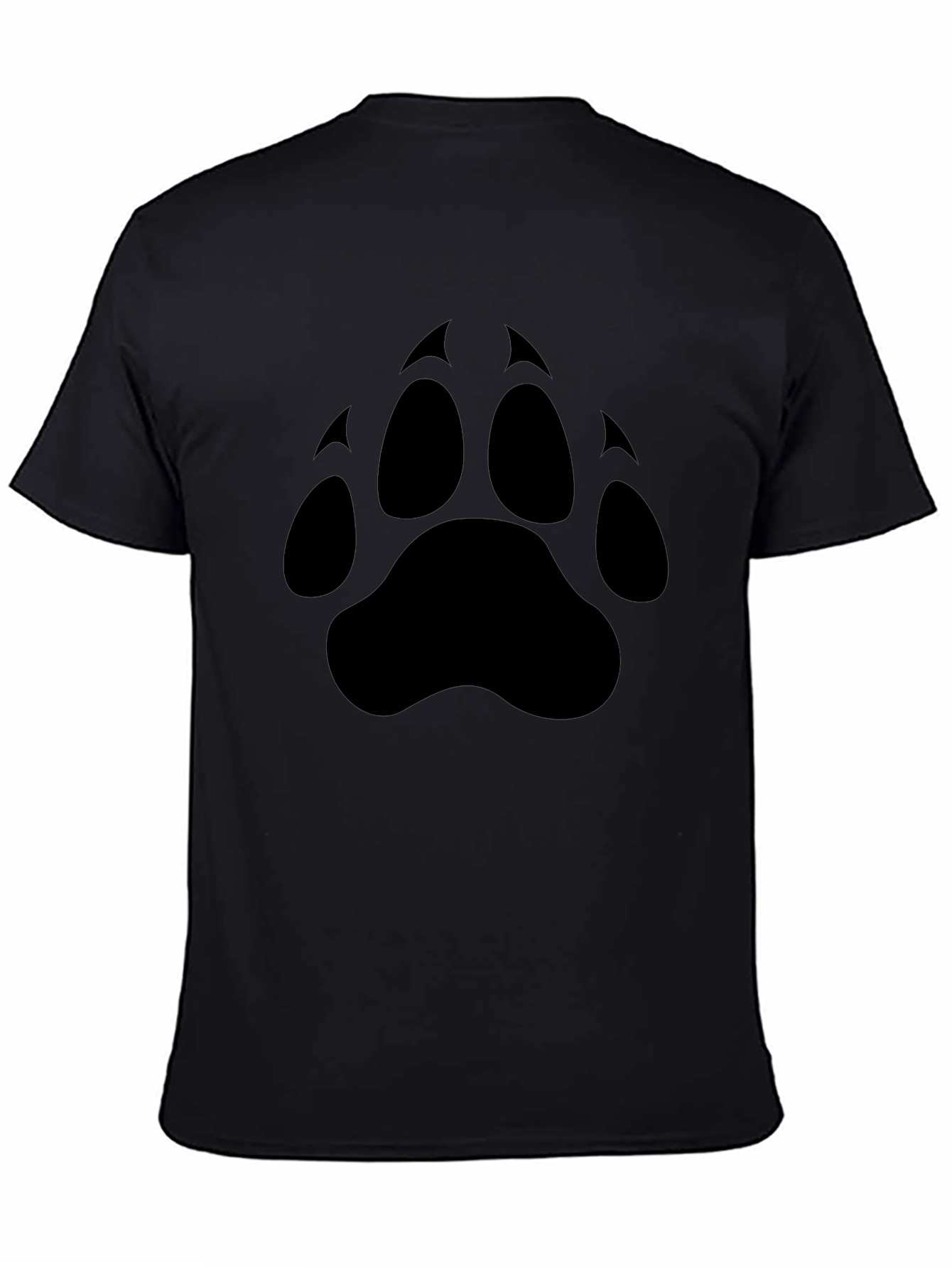 Black T-Shirt with Bear Paw Print