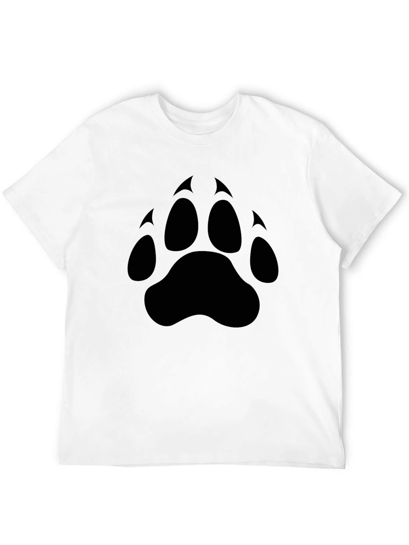 Black T-Shirt with Bear Paw Print