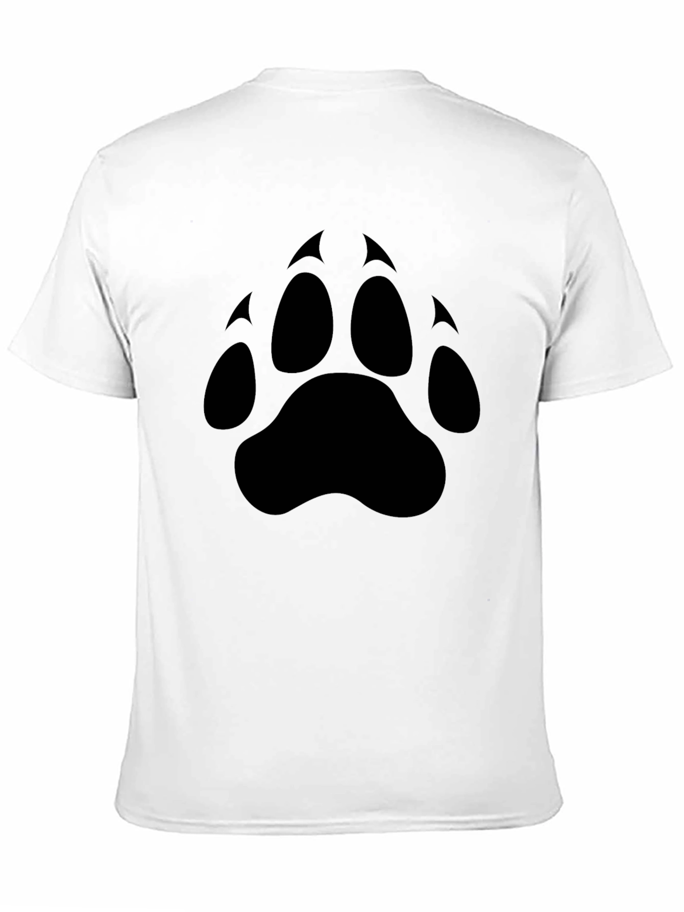 Black T-Shirt with Bear Paw Print