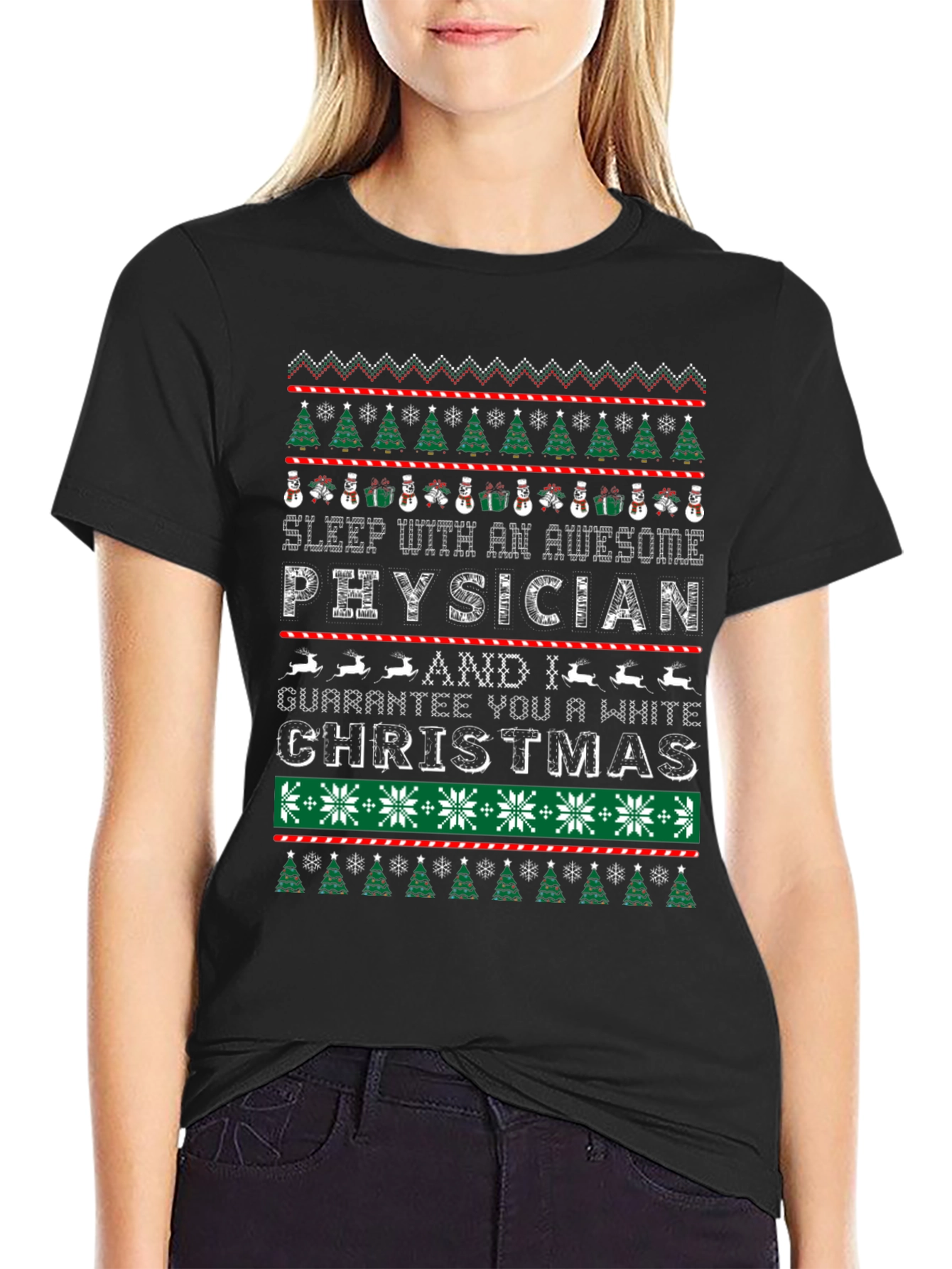 Awesome Physician Ugly Christmas Sweater T-Shirt