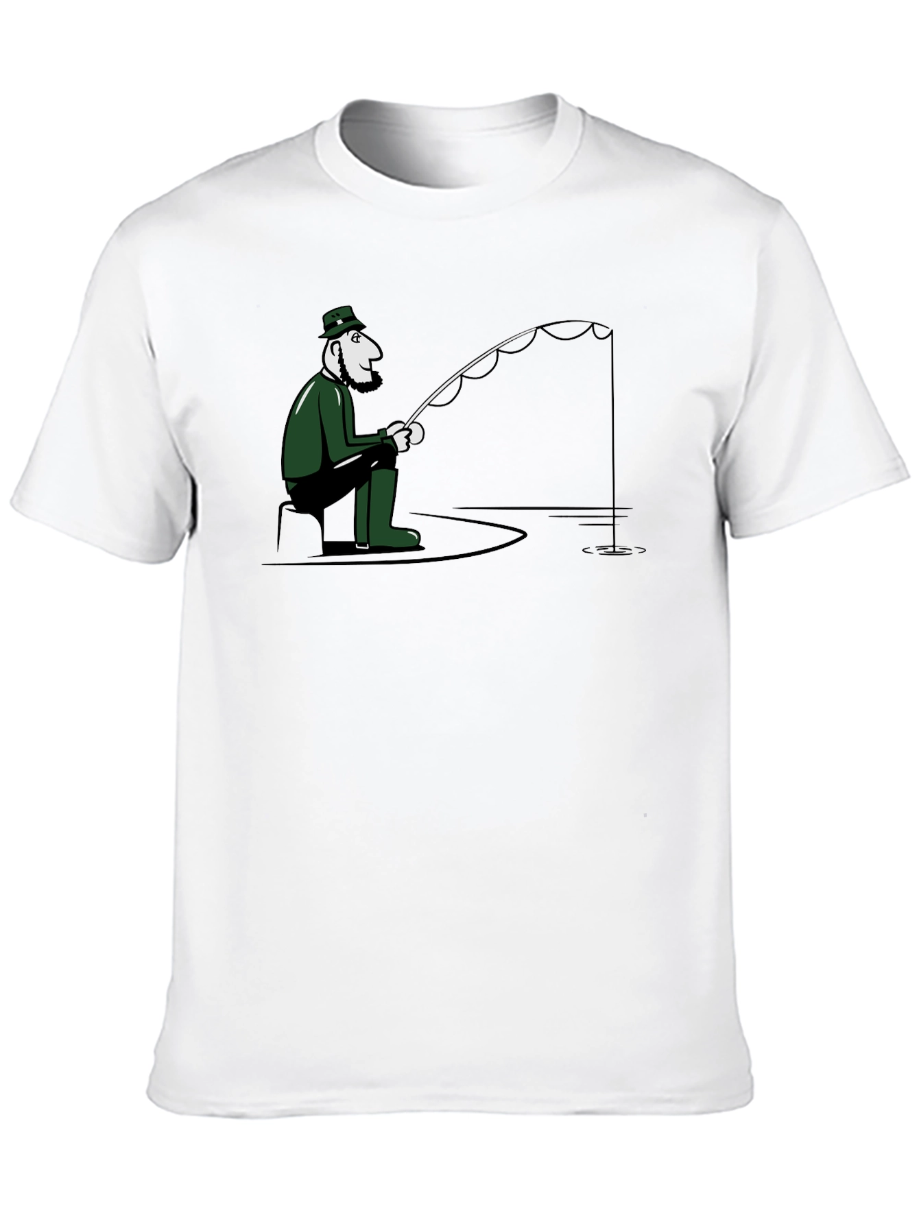 Leprechaun Fisherman T-Shirt - Black