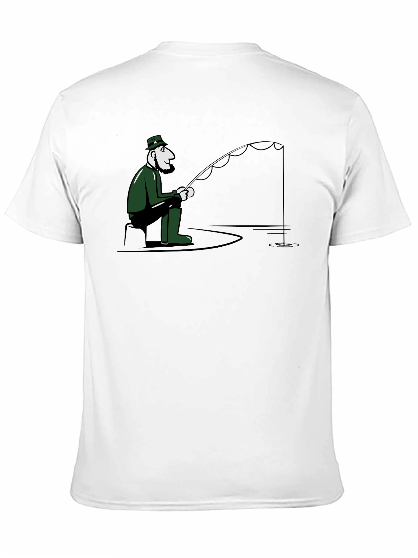 Leprechaun Fisherman T-Shirt - Black