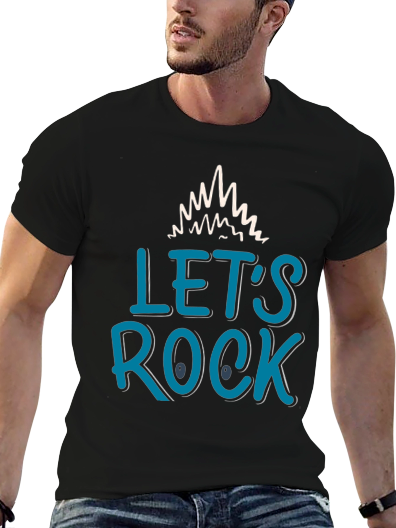 Lets Rock Graphic Tee - Stylish Design
