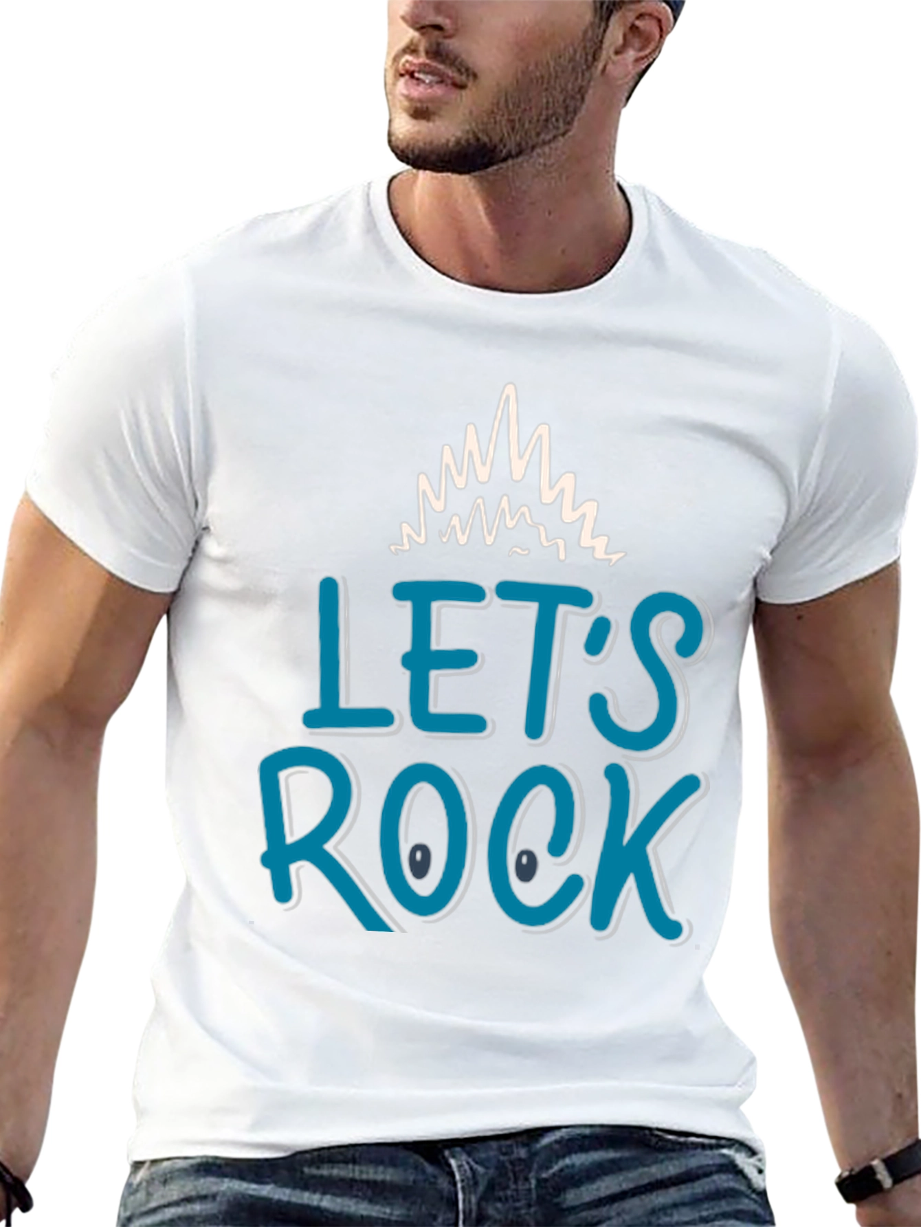 Lets Rock Graphic Tee - Stylish Design