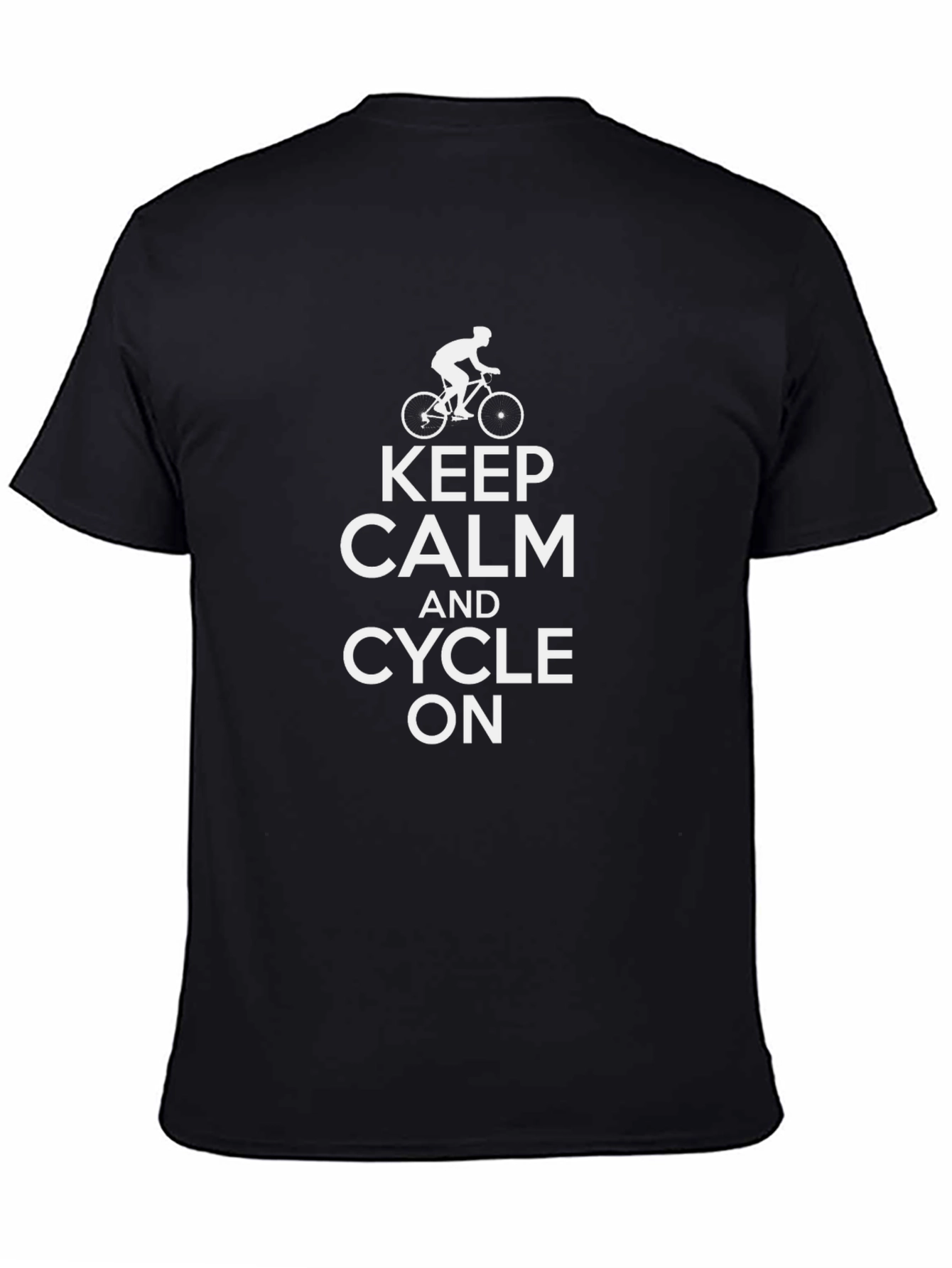 Keep Calm and Cycle On T-Shirt - Black