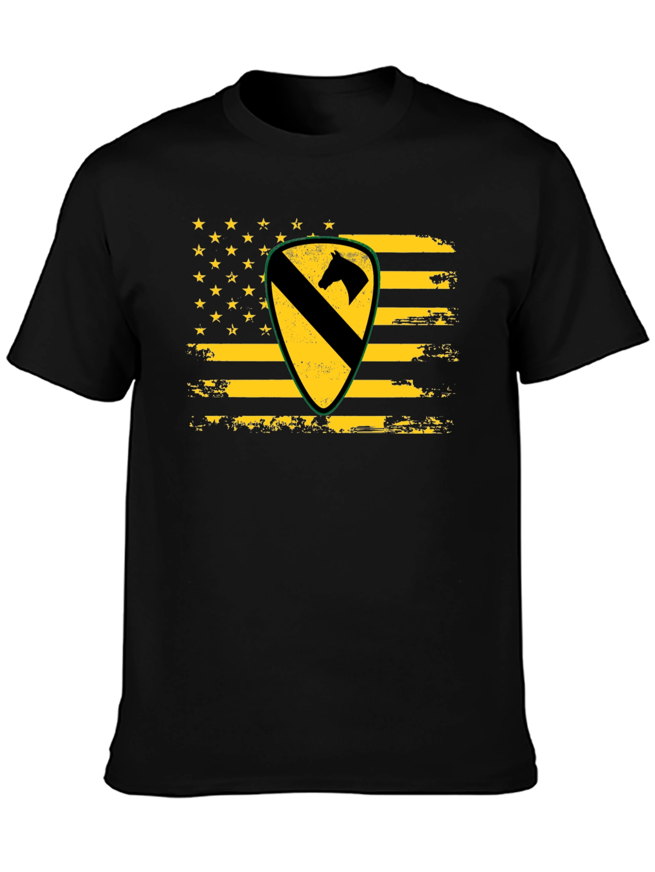1st Cavalry Division US Flag T-Shirt
