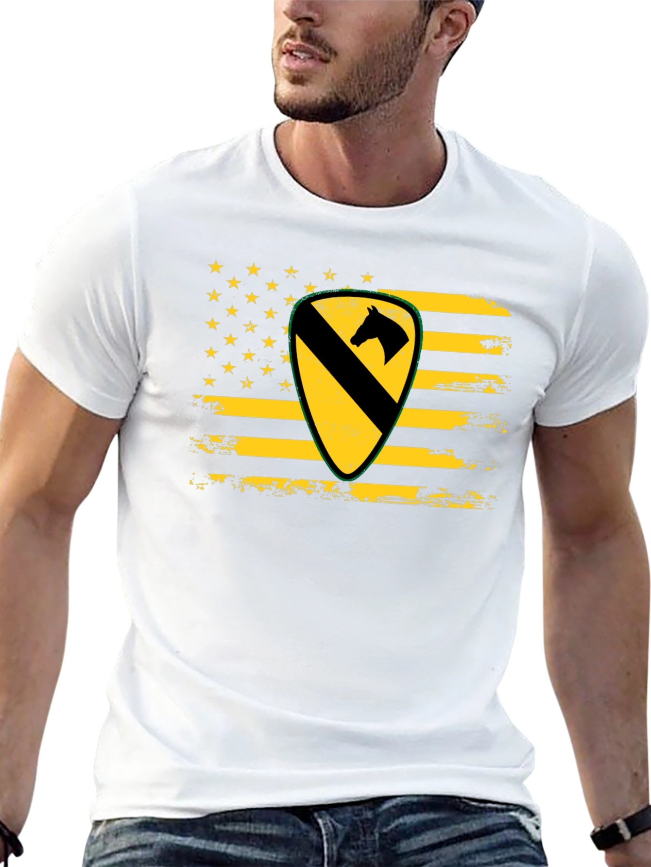 1st Cavalry Division US Flag T-Shirt