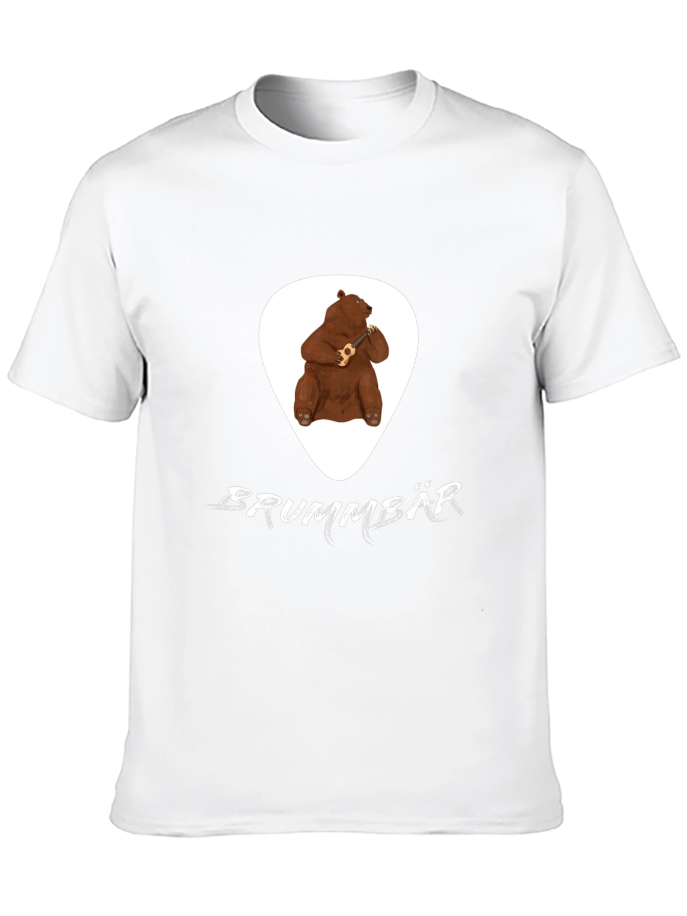 Brummbär Bear Ukulele T-Shirt - Black Cotton Tee