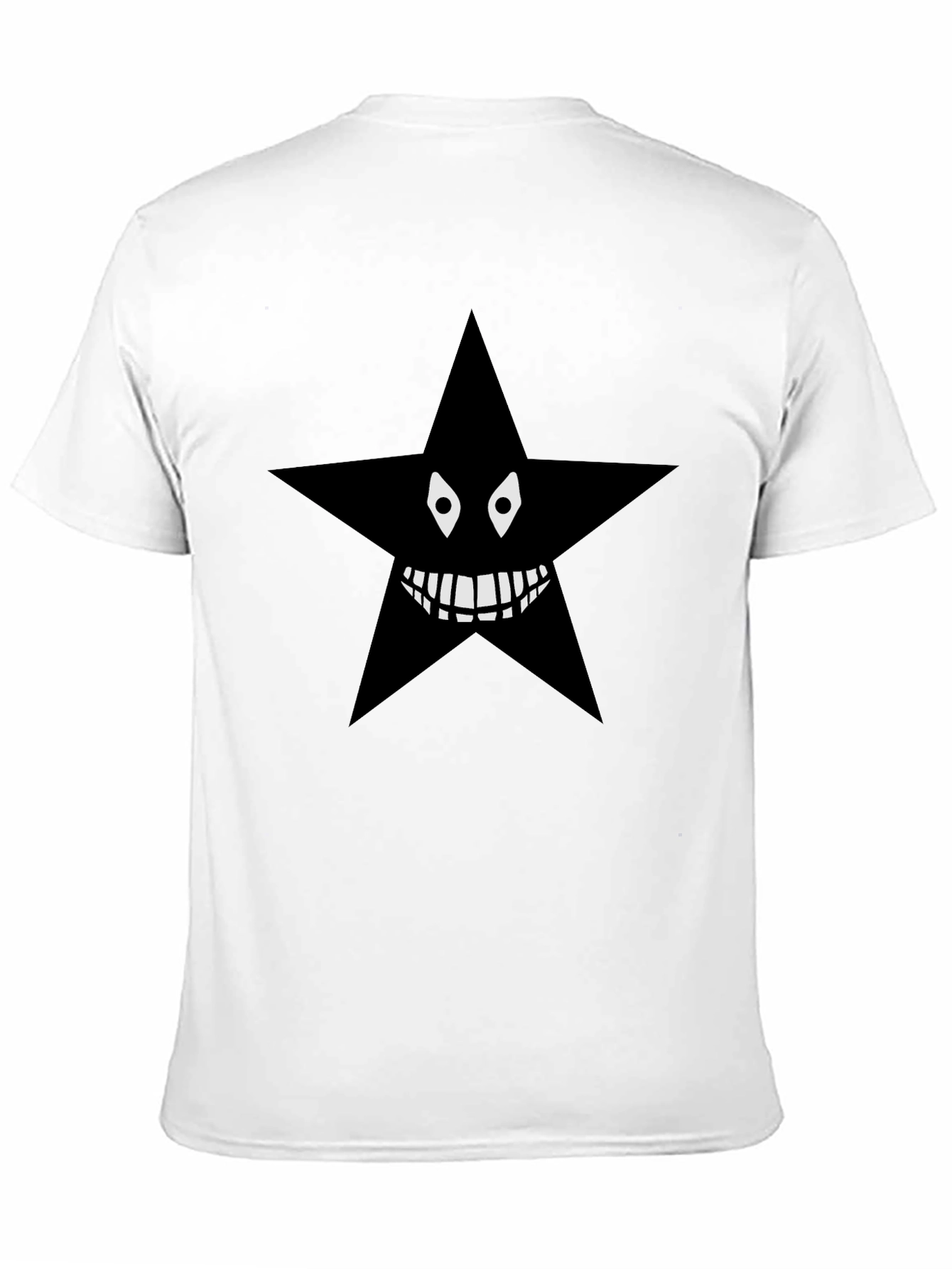 Mens Black Star Graphic Tee - Spooky Style