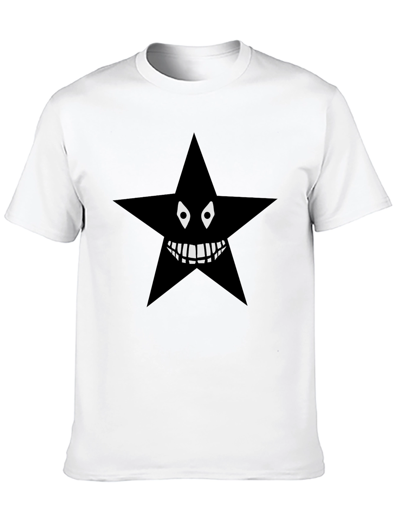 Mens Black Star Graphic Tee - Spooky Style