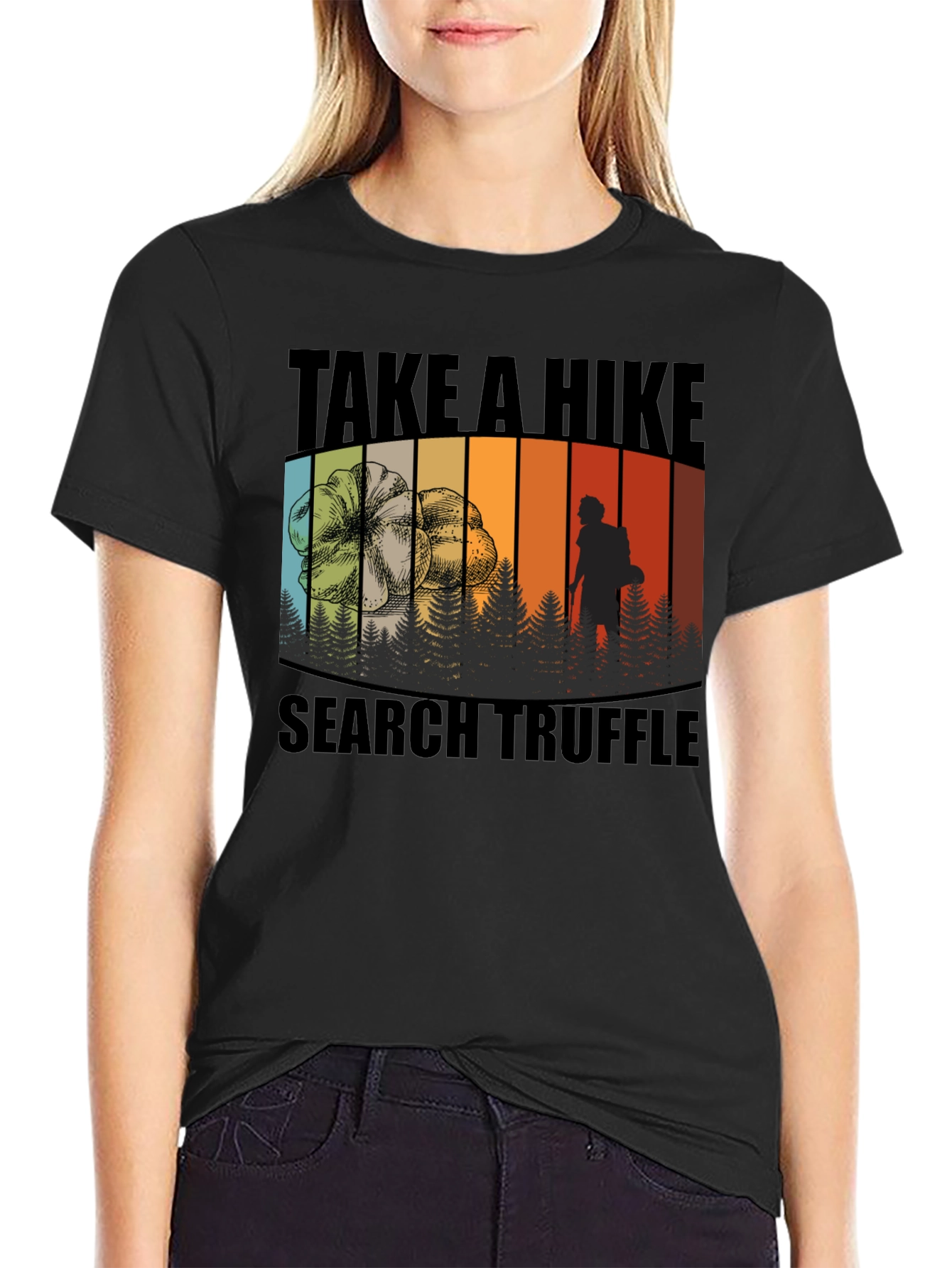 Take a Hike Search Truffle Black T-Shirt