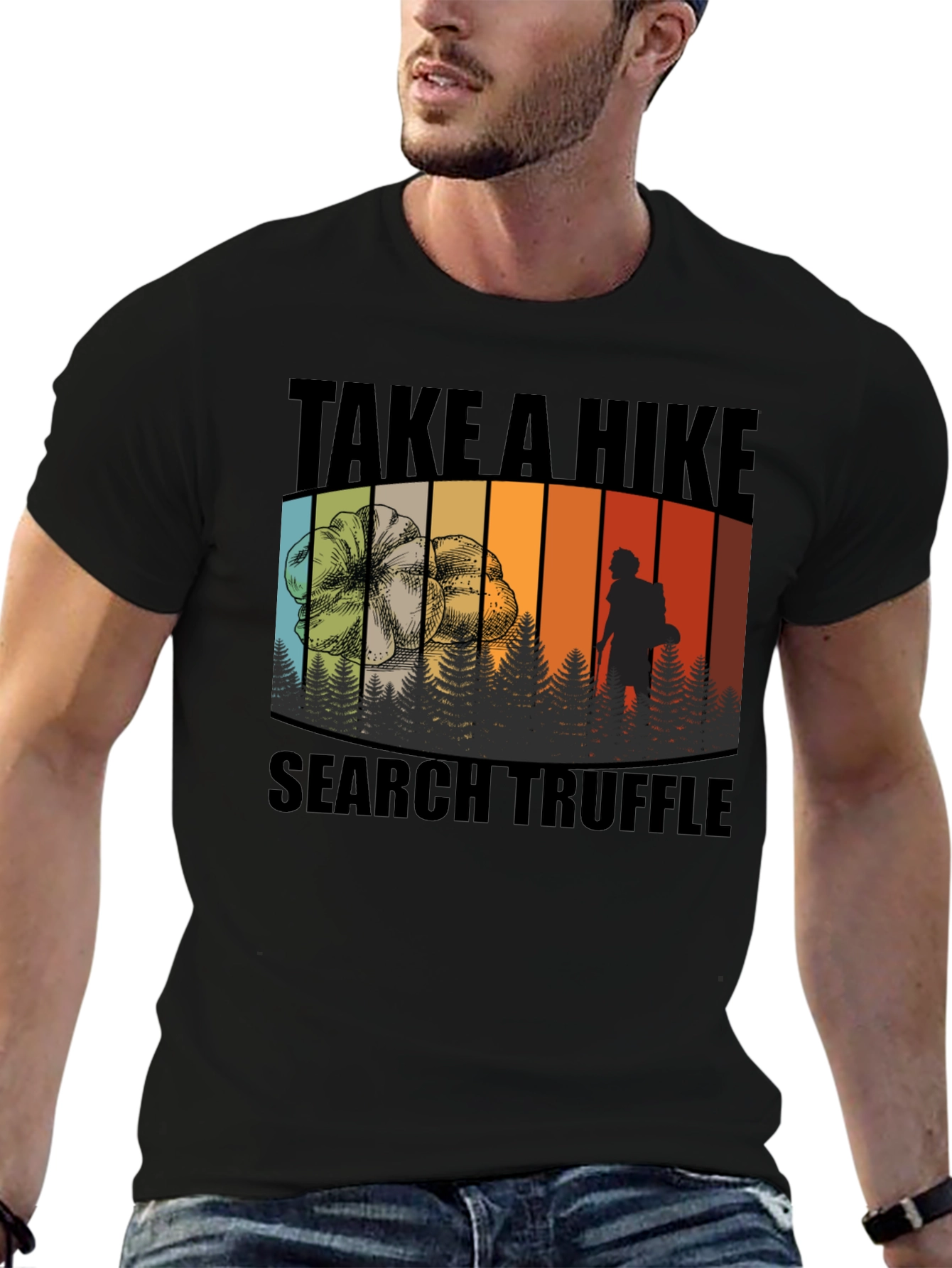 Take a Hike Search Truffle Black T-Shirt