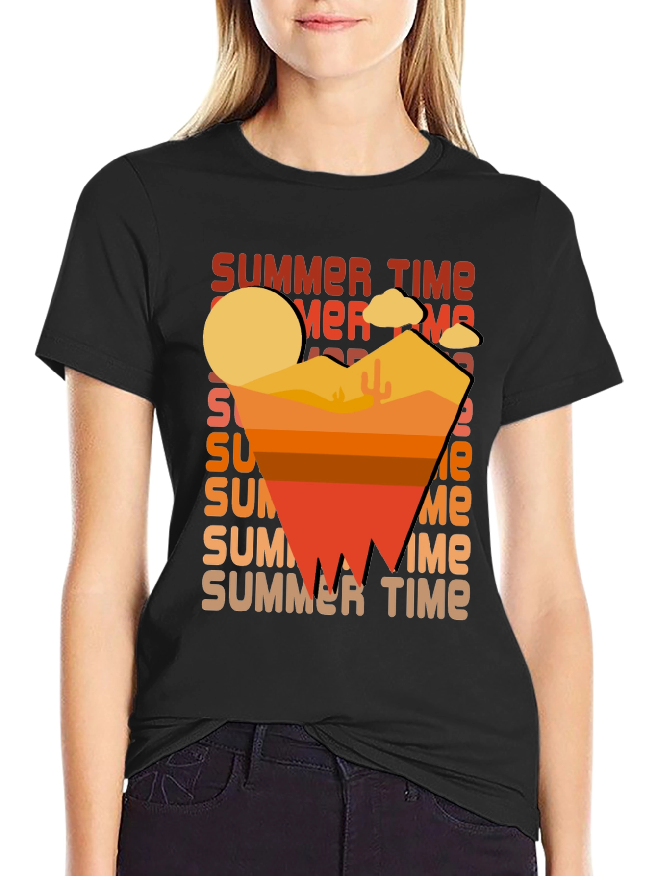 Summer Time Desert Graphic T-Shirt
