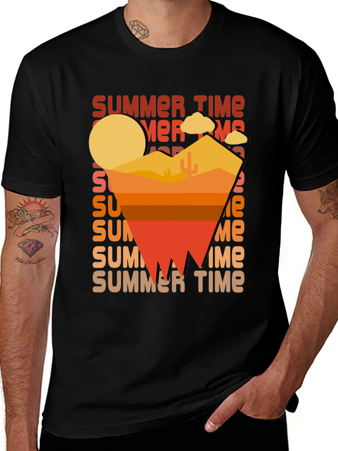 Summer Time Desert Graphic T-Shirt
